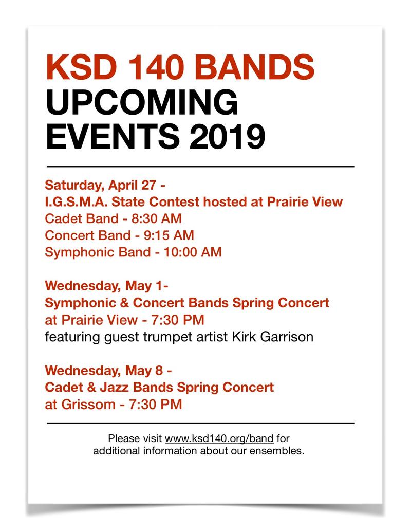 Spring band events